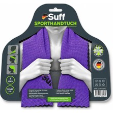 Tr Suff Spor Havlusu 110X30 cm Premium Mikrofiber Hızlı Kuruyan Ter Emici Spor Havlusu (Mor)