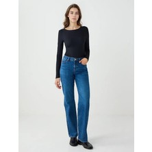 Jimmy Key Normal Paça Yüksel Bel Denim Pantolon