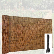 Bu Doğal Eskrim Ruloları - Dış Mekan Bambu Perde Perdesi, Balkon, Veranda, Arka Bahçe Için 2ft