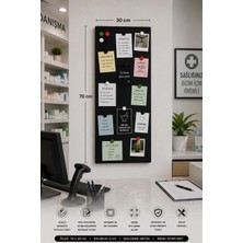 Tr Mıknatıslı Pano - Magnet Panosu - Siyah Ofis/çalışma Odası Için Mıknatıs Hediyeli Meta
