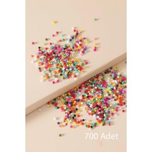 Obsessions Dıy Takı Yapım Malzemesi, 700 Parça, 0,2 cm Renkli Kum Boncuk Seti