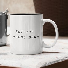 Harikapoli Slogan – Put The Phone Down Içi Siyah Seramik Kupa