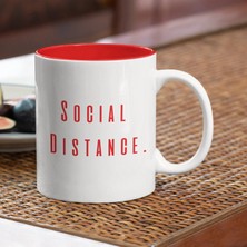 Harikapoli Slogan – Social Distance Içi Kırmızı Seramik Kupa