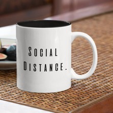 Harikapoli Slogan – Social Distance Içi Siyah Seramik Kupa