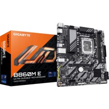 Gigabyte Gıgabyte B860M E Anakart - Intel Core Ultra Serisi Cpu'lar, 4 + 1 + 2 Faz Vrm, 8800MHZ Ddr5'e (O.c), 2xpcıe 4.0 M.2, 1gbe Lan, USB 3.2 Gen 1