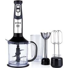 Tr GH21592 Diva Trend El Blender Seti, 1200W, 1.2 L Hazne, Paslanmaz Çelik Bıçak, Gümüş