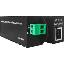 Doorbird A1072 2 Telli Ethernet Poe+ Dönüştürücü | Iki Telli Hat Üzerinden Ağ Verisi Aktarım Cihazı, Siyah