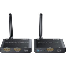 Dxchip Kablosuz HDMI Kvm Verici ve Alıcı Seti, 1080P @ 60 Hz, HDMI ve Usb, Kablosuz Görüntü, Ses, Klavye ve Fare Uzatma, Yerel Loop Out'lu Pc - Tv Verici ve Alıcı
