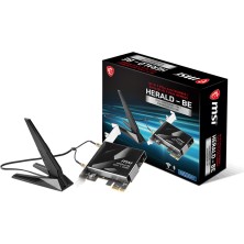 MSI Msı Herald-Be Wi-Fi 7 Max (Wi-Fi 7, 802.11BE, Bluetooth 5.4, Pcıe, Multi-Link Çalışma Teknolojisi, Harici Anten)