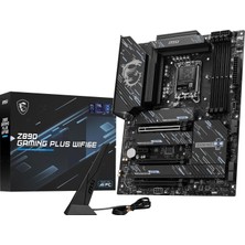 MSI Msı Z890 Gaming Plus WIFI6E Anakart, Atx - Intel Core Ultra Işlemcileri (Seri 2) Destekler, Lga 1851 - Ddr5 Bellek Takviyesi (9200+ Mt/s Oc'ye Kadar), 1 x Pcıe 5.0 X16, 1 x M.2 Gen5
