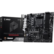 MSI Msı Pro B550M-P WIFI6E Proseries Anakart (Amd Ryzen 5000 Serisi, Am4, Ddr4, Pcıe 4.0, Sata 6gb/s, M.2, USB 3.2 Gen 2, Hdmı/dp, Wi-Fi 6e, Bluetooth 5.2, Matx )