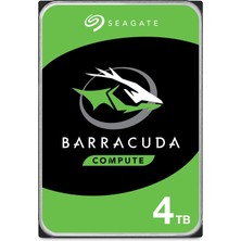 Seagate Barracuda 4 Tb Dahili Sabit Disk, Hdd, 3,5 Inç, 5400 Rpm, 256 MB Önbellek, Sata 6 Gb/s, Gümüş, Model No.: ST4000DM004