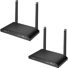 Logilink HDW0103 - Kablosuz HDMI Aktarım Seti, Kvm, 150 M, 1'e 4, 4k@60 Hz, Görüntüyü Wi-Fi HDMI ile Tv'de Kolayca Gösterin/paylaşın