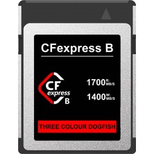 Dogfish Technology Dogfish 1 Tb Cfexpress Type B Hafıza Kartı, 1700 Mb/s'ye Kadar, 8k 4K Raw Fotoğraf ve Video Için, Nikon, Canon, Panasonic Profesyonel Kameralar Için
