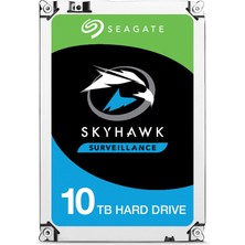 Seagate Skyhawk Aı, 64'e Kadar Kameralı Video Için Dahili Sabit Disk, 10 Tb, 3,5 Inç, 256 MB Önbellek, Sata 6 Gb/s, Gümüş, Dahil. 3 Yıllık Kurtarma Hizmeti, Model Numarası: ST10000VE0008