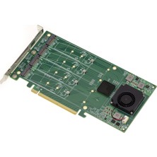 Network Kalea-Informatique Pcıe X16 M2 Denetleyici Kartı, 4 M.2 Nvme M Anahtarı Için, Plx Pex 8747, SSD Başına 32 Gb, Toplam 128 Gb, Windows/linux