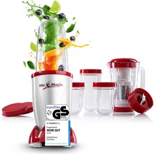 Gourmet Maxx Gourmetmaxx Mr. Magic Mixer | Xxl Aksesuar Paketli Smoothie Maker | Sürahi Blenderi 18 Adet. | Sızdırmaz Taze Tutma Kapaklı Blender | Shake, Smoothie Vb. Için Mutfak Robotu.
