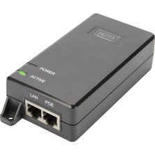 Digitus Dıgıtus Poe+ Enjektörü - IEEE802.3AT - Gigabit Ethernet - 30 Watt - Maks. 55 Volt - Güç Pin 4/5(+) ve 7/8(-)