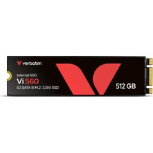 Verbatim VI560 S3 M.2 SSD Sürücü - 3D Nand Teknolojisine Sahip 512 GB Dahili Katı Hal Sürücüsü, Mavi, 49363