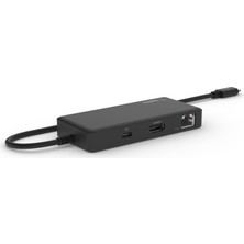 Belkin 4K@60HZ, HDMI Bağlantı Noktası, Usb-C, 86W Güç Dağıtımı, Gigabit Ethernet, 2 Usb-A 3.1 Bağlantı Noktası, 1. Nesil, Küçük, Taşınabilir, Kompakt Format ile Chromebook Için Optimize Edilmiş Belkin