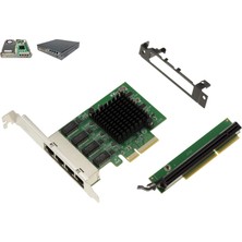 Network Kalea-Informatıque Pcıe Ağ Denetleyici Kartı Kiti, 4 Port Lan RJ45 Gigabit Ethernet 10/100/1000 Mbps, Lenovo Tiny5 M720Q M920Q M920X P330 Için