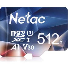 Netac 512 GB Hafıza Kartı, Microsd Kart (A1, U1, C10, V10, Fhd, 600X), Kameralar, Araç Kameraları, Anahtarlar ve Akıllı Telefonlar Için 90/10 Mb/s'ye (R/w) Kadar Tf Hafıza Kartı Uhs-I