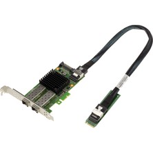 Network Kalea-Informatıque M.2 Kart, 2 Adet Sfp+ 10G 10 Gigabit Ethernet Portlu, Pcıe M.2 Yuva Için, M Veya B+M Key, Mellanox X3 Pcıe Gen 3.0 Yonga Setli