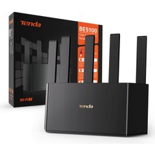 Tenda RE6L Pro Wi-Fi 7 Router (BE5100 Çift Bantlı 4323MBIT/S 5ghz, 688MBIT/S 2,4ghz) Dikey Antenler, Wi-Fi+, 1x2,5gbps+3xgigabit Wan/lan Bağlantı Noktaları, Mlo, 4k-Qam, Nfc, Vpn, Wpa3, Vr/ar Oyun/8k