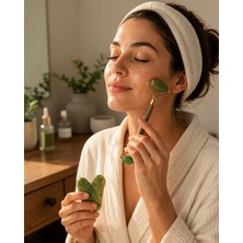 Tbl Dekor Doğal Yeşim Taşı Roller ve Gua Sha Seti Xxuczzzyeşimtaşı