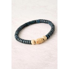 Zero Land Muratech Oval Bambu Ahşap Bileklik 8 mm Lacivert
