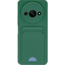 Zamerya Xiaomi Redmi A3 4g Kılıf Kelvin Kartvizitli Silikon - Koyu Yeşil