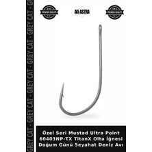Grey Cat Özel Seri Mustad Ultra Point 60403NP-TX Titanx Olta Iğnesi Doğum Günü Seyahat Deniz Avı