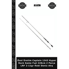 Grey Cat Özel Üretim Captain 1343 Hyper Rock Game Fuji 228CM 2 Parça Lrf 2-11GR Hobi Deniz Atış