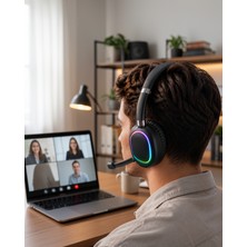 TeknoKapsül Kulak Üstü Bluetooth 5.0 Rgb Işıklı Tasarım UCZZMAX17-3
