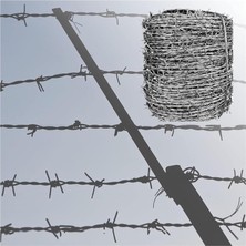 Odea Tr Galvanizli Dikenli Tel Rulo, 1,8 mm Çelik, Pas ve Hava Koşullarına Dayanıklı, Hayvancılık, Çitler, El Sanatları ve Hayvan Caydırıcılığı Için Hırsızlık Önleme (45