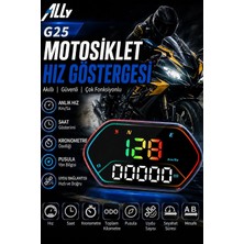 Die Grup G25 Gps Motosiklet Hız Göstergesi, Renkli Hd Ekran, IP68 Su Geçirmez, Dijital Gösterge