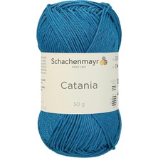 Die Grup Schachenmayr Catania Pamuk Amigurumi El Örgü Ipi Ipliği Yünü 400 Deniz Mavi