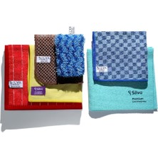 Odea Tr Premium Mikrofiber Mega Mutfak Temizlik Seti 6'li - Çok Amaçlı Bez, Mutfak Havlusu, Mutfak Bezi, Zor Kir Bezi, Bulaşık Filesi ve Bulaşık Süngeri, Antibakteriyel