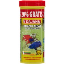Die Grup Dajana Granu Meat Cichlidler Için Granül Balık Yemi, Ciklet Balığı Yemi, 250 ml + 50 ml Promo 150 gr