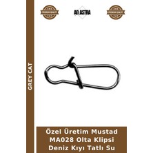 Grey Cat Özel Üretim Mustad MA028 Olta Klipsi Deniz Kıyı Tatlı Su