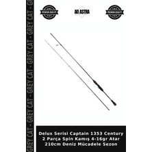 Grey Cat Delux Serisi Captain 1353 Century 2 Parça Spin Kamış 4-16GR Atar 210CM Deniz Mücadele Sezon