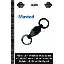 Grey Cat Özel Seri Mustad MA029BN Fırdöndü Olta Takımı Amatör Balıkçılık Baba Hediyesi