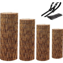 Bu Açık Bambu Bahçe Çit Rulosu, Gizlilik Ekranı, Veranda, Balkon, Gizlilik Koruması, Ev Dekorasyonu Için Doğal Çit Panelleri 110 cm x 50