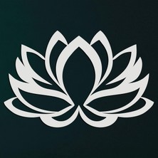 Metal Duvar Sanatı - Lotus Çiçeği - 3D Duvar Silueti Metal Duvar Dekoru Ev Ofis Dekorasyonu Yatak Odası Oturma Odası Dekor Heykel (Beyaz, 46 G x 30 Y / 117X76 Cm)
