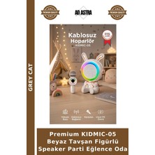 Grey Cat Premium Kıdmıc-05 Beyaz Tavşan Figürlü Speaker Parti Eğlence Oda