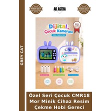 Grey Cat Özel Seri Çocuk CMR18 Mor Minik Cihaz Resim Çekme Hobi Gereci