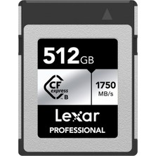 Rafta Professional Sılver Serisi 512 GB Cfexpress Kart, Tip B Cfe Kart, 1750 Mb/s'ye Kadar Okuma Hızı, Pcıe GEN3X2 Özellikli Cf Kart, Dslr ile Uyumlu, Xqd Kamera ile Ters (LCXEXSL512G-RNENG)