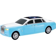 Rafta Tr Bluetooth Hoparlör Rolls-Royce Görünümlü Araba LED Ekranlı 15W Tws Fm USB Speaker D82 Mavi