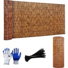 Rafta Bu Dış Mekan Bambu Gizlilik Çit Rulosu, Doğal ve Hava Koşullarına Dayanıklı Bahçe Perdesi, Yüksekliği Ayarlanabilir (2 Ft 6 Ft), Balkon, Veranda, Yüzme Havuzu ve Bölme Için Ideal