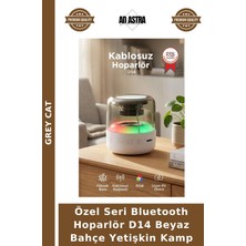 Grey Cat Özel Seri Bluetooth Hoparlör D14 Beyaz Bahçe Yetişkin Kamp